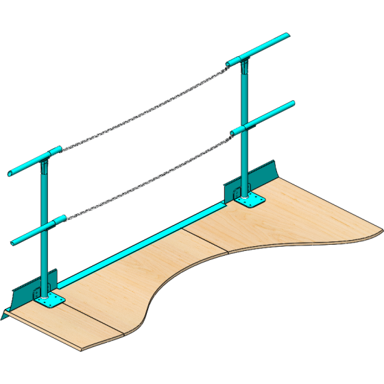 Handrail chain gate