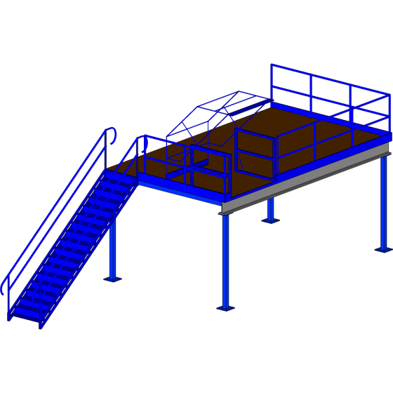 Structural mezzanine rendering