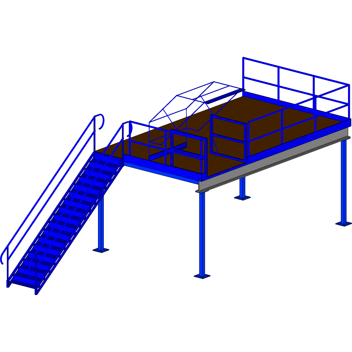 Structural mezzanine rendering