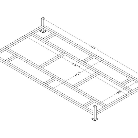 custom Unitran stacking rack base