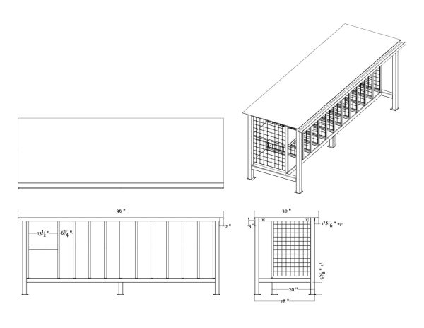 Custom Work Bench and Trough