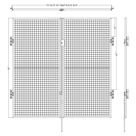 drawing of swing door set